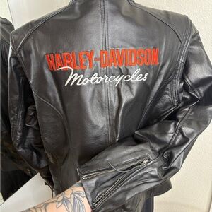Harley-Davidson Black Pig Leather Riding Jacket